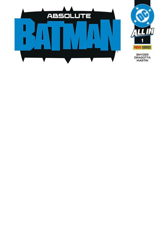 Absolute Batman 1 Blank Variant italiano panini comics